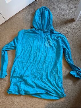 Puppie Love Turquoise Hooded Tee long sleeve